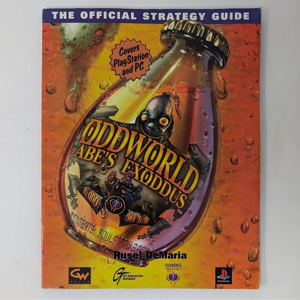 Oddworld Abe's Exoddus Official Strategy Guide PlayStation PS1 PC Rusel Demaria